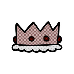 cartoon doodle silver crown