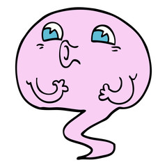 cartoon doodle ghost