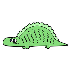 Obraz premium cartoon doodle prehistoric dinosaur