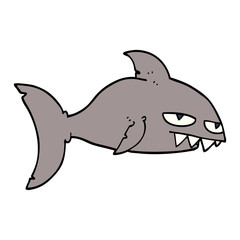 cartoon doodle deadly shark