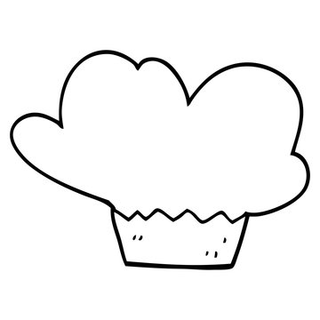 recommend clip art: line drawing cartoon cupcake