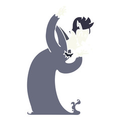 flat color style cartoon vampire