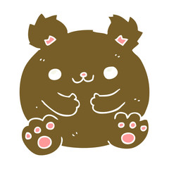 flat color style cartoon bear
