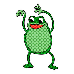 cartoon doodle frog