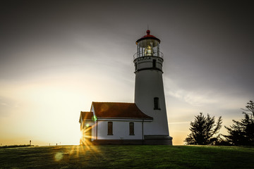 Cape Blanco Lighthouse - obrazy, fototapety, plakaty