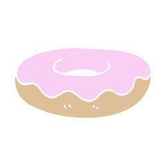 cartoon doodle iced donut