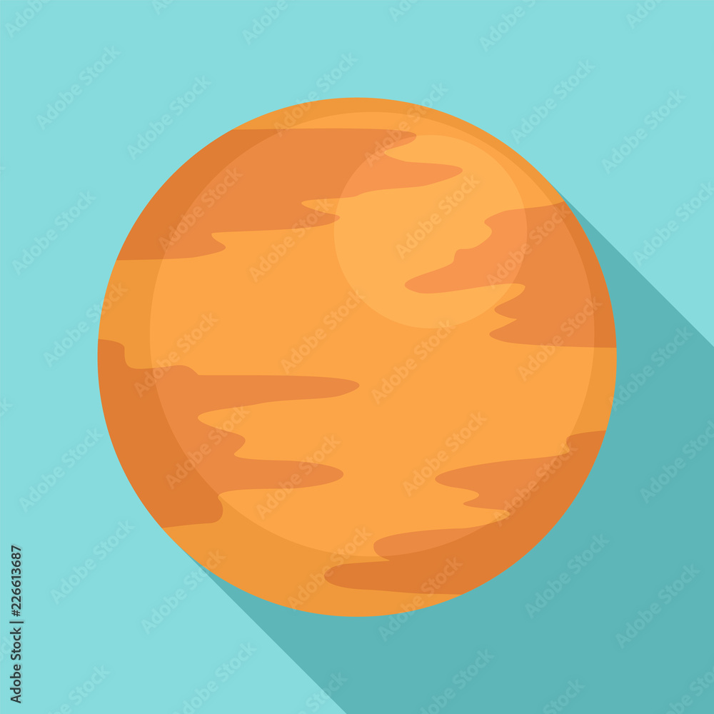Poster mercury planet icon. flat illustration of mercury planet vector icon for web design