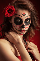 santa muerte makeup