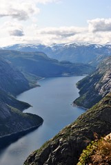 view from side of Trolltunga
