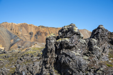 Scenes from hiking in Landmannalaugar