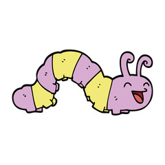 cute cartoon doodle caterpillar