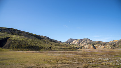 Fototapeta premium Scenes from hiking in Landmannalaugar