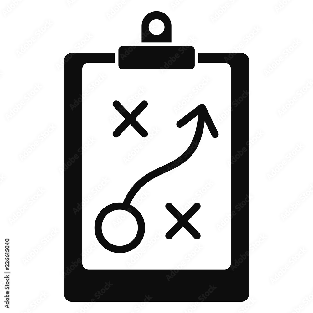 Poster decision strategy icon. simple illustration of decision strategy vector icon for web design isolated