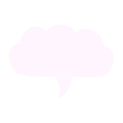 cartoon doodle cloud speech bubble