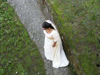 VESTIDO NOVIA DESDE ARRIBA