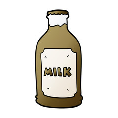 cartoon doodle chocolate milk