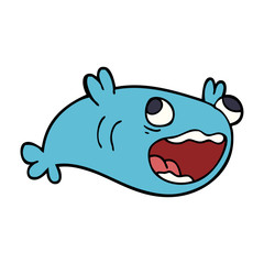 cartoon doodle of a fish