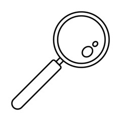 Find solution magnify glass icon. Outline illustration of find solution magnify glass vector icon for web design isolated on white background
