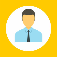 Company manager icon. Flat illustration of company manager vector icon for web design