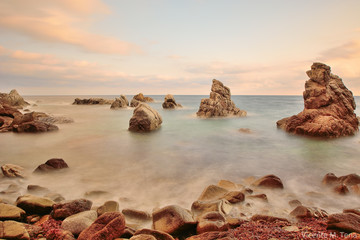 Atardecer en la Cala dels Frares, Lloret de Mar