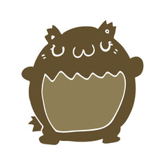 flat color style cartoon bear