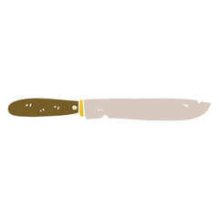 cartoon doodle bread knife