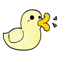 cartoon doodle happy duck