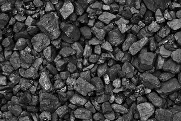 Coal of mine deposit black mineral background