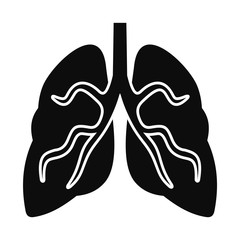 Tuberculosis lungs icon. Simple illustration of tuberculosis lungs vector icon for web design isolated on white background