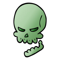 cartoon doodle halloween skull