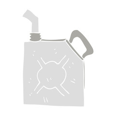 flat color illustration of a cartoon fuel can