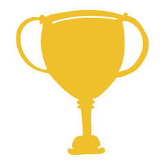 flat color style cartoon sports trophy