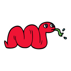cartoon doodle snake