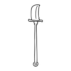 line drawing cartoon bronze halberd