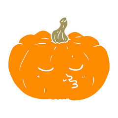 flat color style cartoon pumpkin