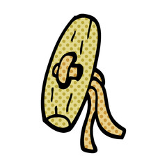 cartoon doodle old wooden button