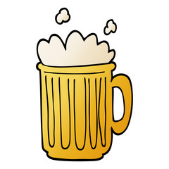 cartoon doodle tankard of beer