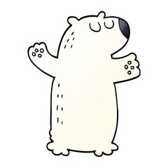 cartoon doodle polar bear