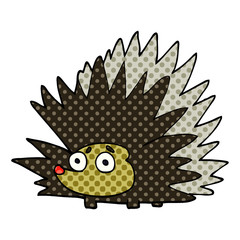cartoon doodle spiky hedgehog