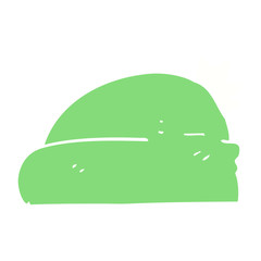 flat color illustration of a cartoon hat