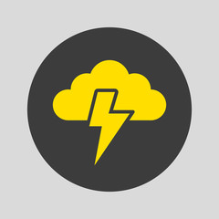 Storm icon on gray background.