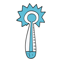 cartoon doodle medical thermometer