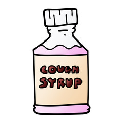 cartoon doodle cough syrup