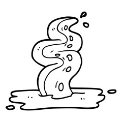 line drawing cartoon spooky tentacle