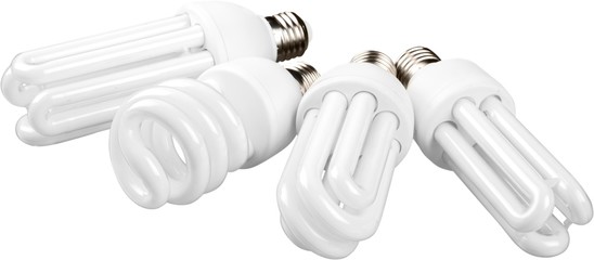 Four Energy Efficient Bulbs - Isolated