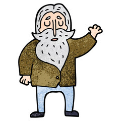 cartoon doodle bearded man