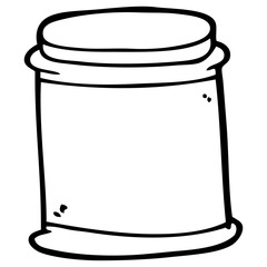 line drawing cartoon vitamin pots