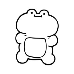 line drawing cartoon frog