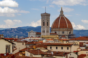 Fototapeta premium Florence city skyline with Duomo