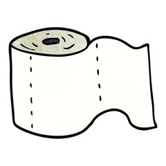 cartoon doodle toilet roll